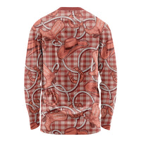 Red Hawaii Palaka Cowboy Long Sleeve Shirt Hawaiian Paniolo Festival Spirit LT19 - Polynesian Pride