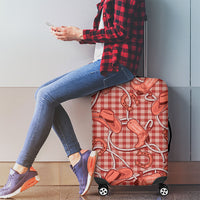 Red Hawaii Palaka Cowboy Luggage Cover Hawaiian Paniolo Festival Spirit LT19 - Polynesian Pride