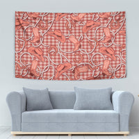 Red Hawaii Palaka Cowboy Tapestry Hawaiian Paniolo Festival Spirit LT19 - Polynesian Pride