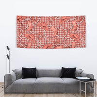 Red Hawaii Palaka Cowboy Tapestry Hawaiian Paniolo Festival Spirit LT19 - Polynesian Pride