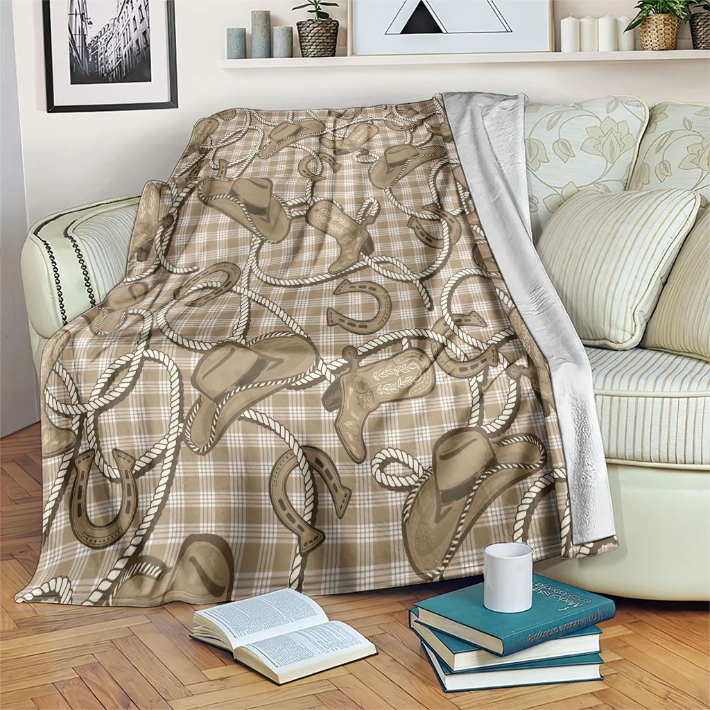 Beige Hawaii Palaka Cowboy Blanket Hawaiian Paniolo Festival Spirit