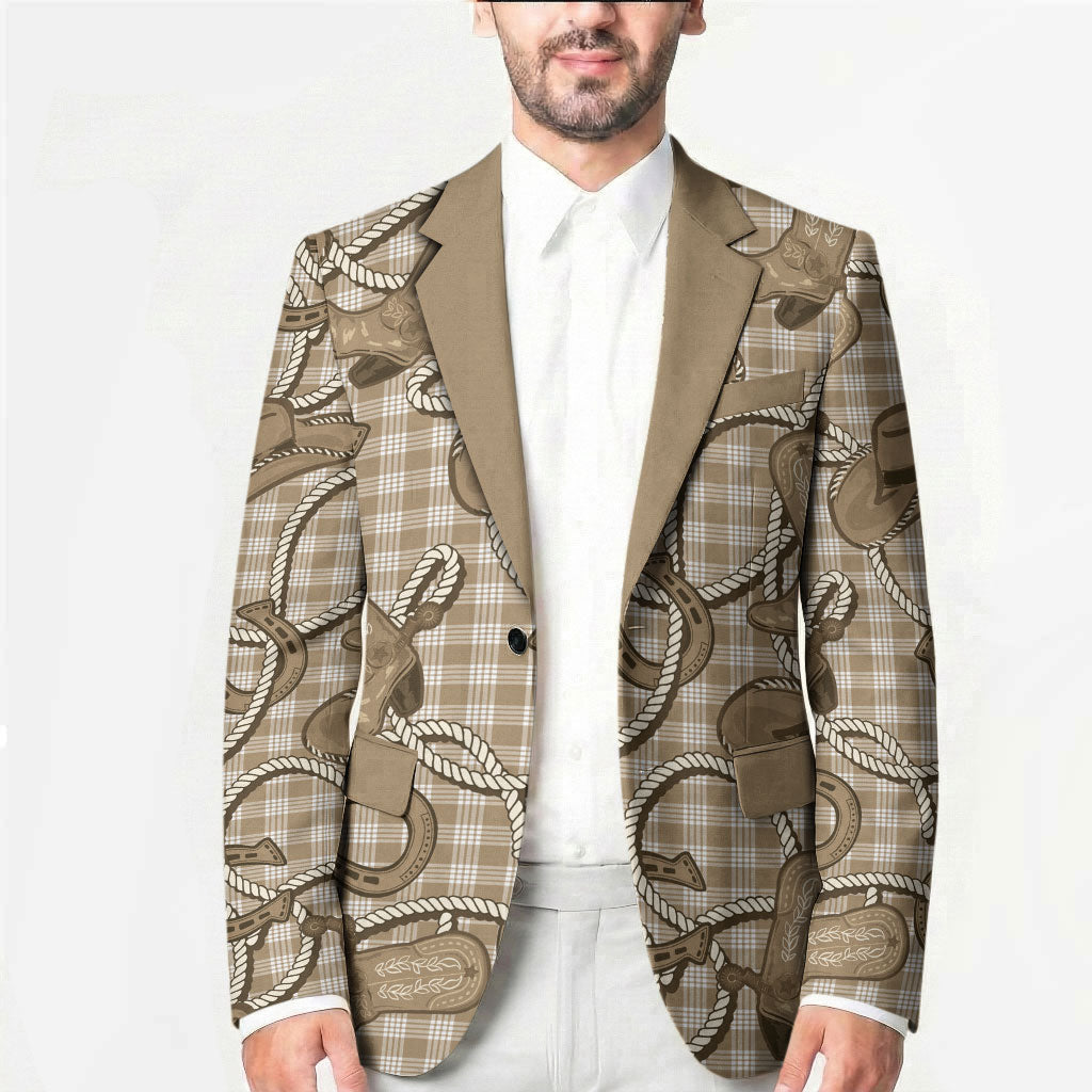 Beige Hawaii Palaka Cowboy Blazer Hawaiian Paniolo Festival Spirit LT19 - Polynesian Pride
