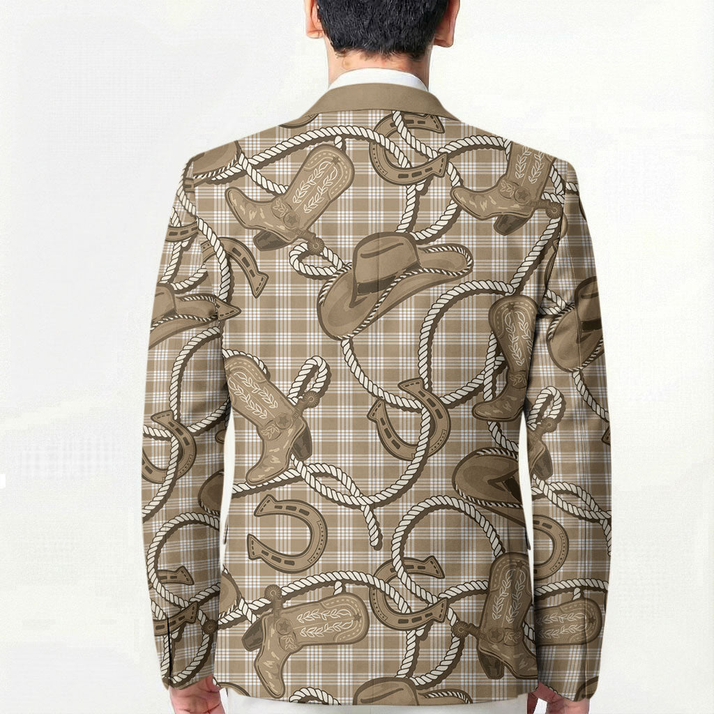 Beige Hawaii Palaka Cowboy Blazer Hawaiian Paniolo Festival Spirit LT19 - Polynesian Pride