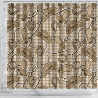 Beige Hawaii Palaka Cowboy Shower Curtain Hawaiian Paniolo Festival Spirit LT19 - Polynesian Pride