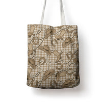 Beige Hawaii Palaka Cowboy Tote Bag Hawaiian Paniolo Festival Spirit LT19 - Polynesian Pride