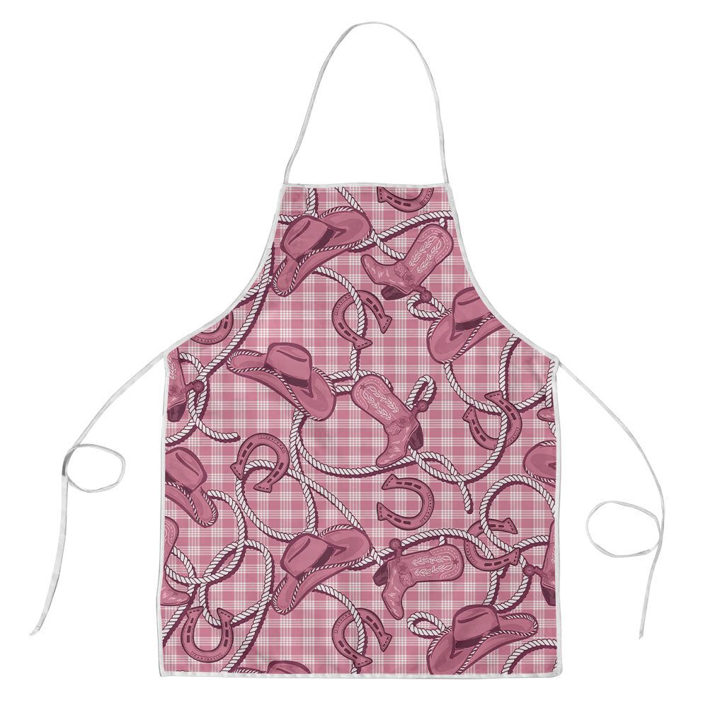 Pink Hawaii Palaka Cowboy Apron Hawaiian Paniolo Festival Spirit