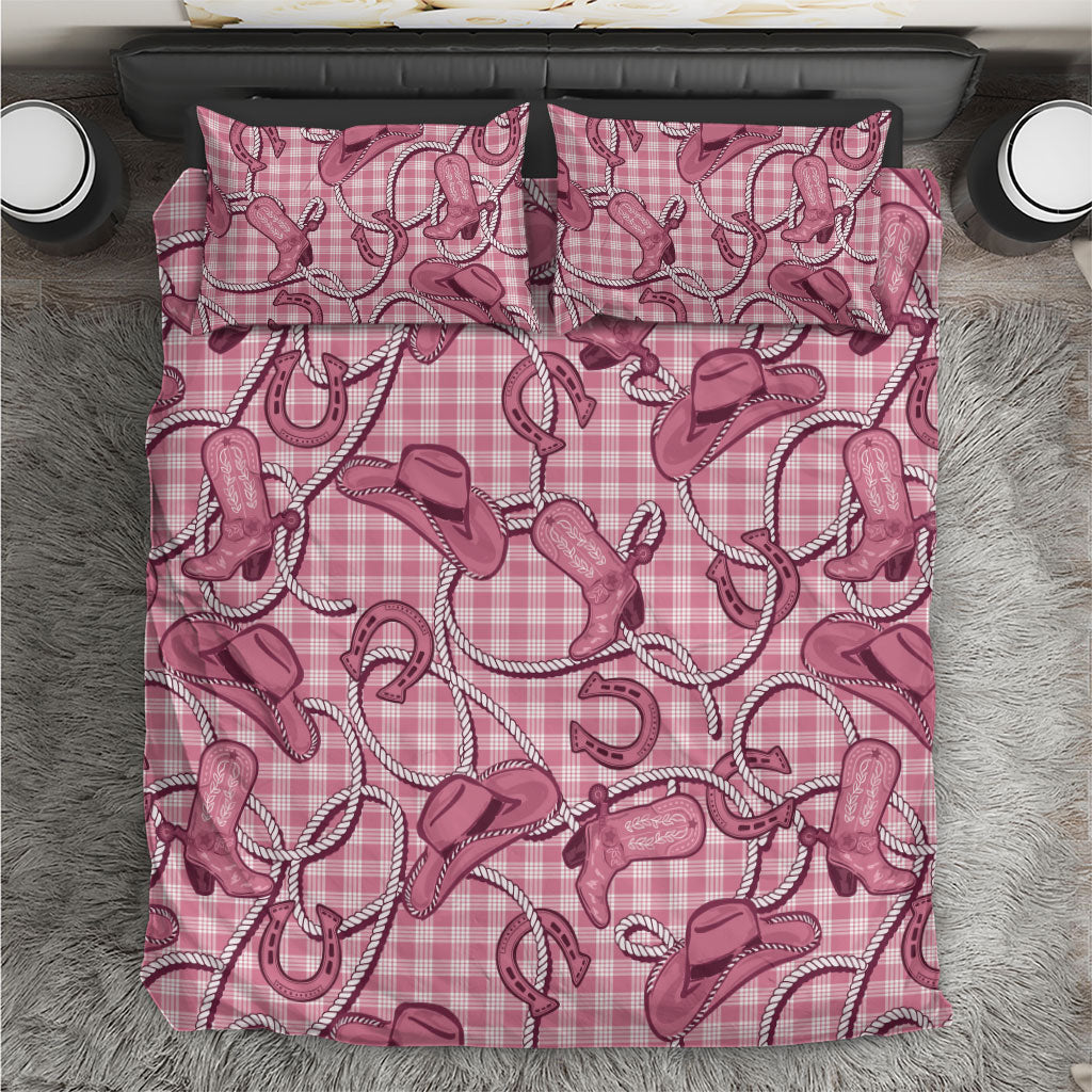 Pink Hawaii Palaka Cowboy Bedding Set Hawaiian Paniolo Festival Spirit LT19 Pink - Polynesian Pride
