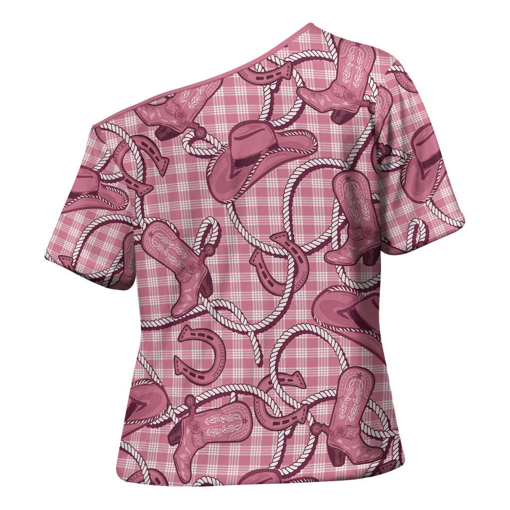 Pink Hawaii Palaka Cowboy Cross Shoulder Shirt Hawaiian Paniolo Festival Spirit LT19 - Polynesian Pride