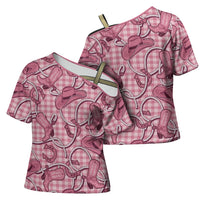 Pink Hawaii Palaka Cowboy Cross Shoulder Shirt Hawaiian Paniolo Festival Spirit LT19 - Polynesian Pride