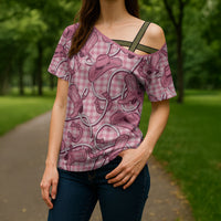Pink Hawaii Palaka Cowboy Cross Shoulder Shirt Hawaiian Paniolo Festival Spirit LT19 - Polynesian Pride
