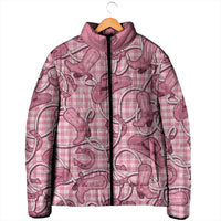 Pink Hawaii Palaka Cowboy Padded Jacket Hawaiian Paniolo Festival Spirit LT19 - Polynesian Pride