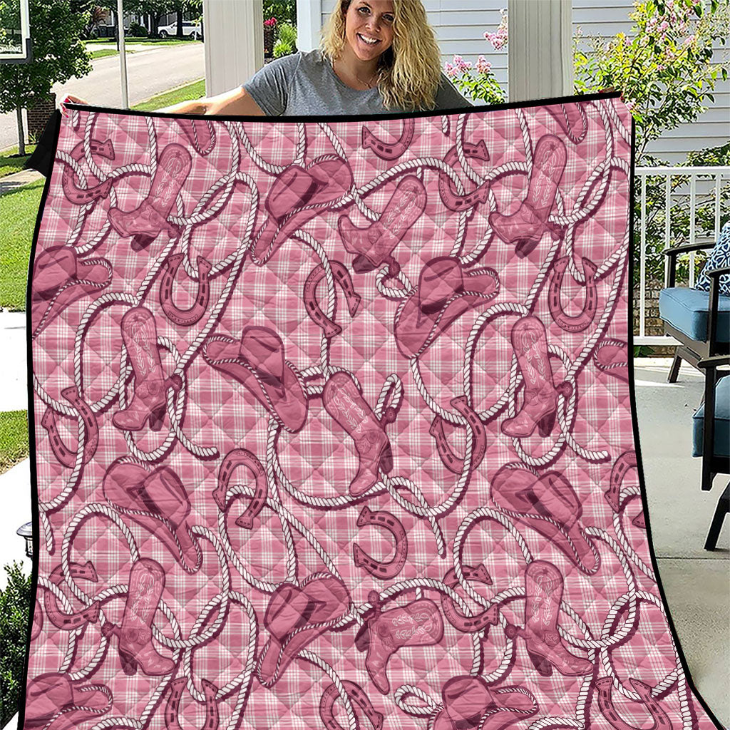 Pink Hawaii Palaka Cowboy Quilt Hawaiian Paniolo Festival Spirit LT19 Pink - Polynesian Pride