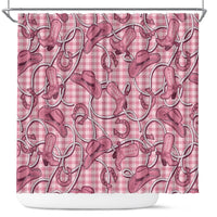 Pink Hawaii Palaka Cowboy Shower Curtain Hawaiian Paniolo Festival Spirit LT19 Pink - Polynesian Pride