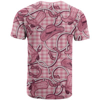 Pink Hawaii Palaka Cowboy T Shirt Hawaiian Paniolo Festival Spirit LT19 - Polynesian Pride