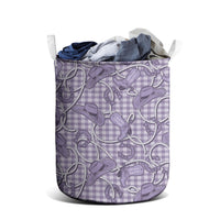 Purple Hawaii Palaka Cowboy Laundry Basket Hawaiian Paniolo Festival Spirit LT19 - Polynesian Pride