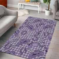 Purple Hawaii Palaka Cowboy Area Rug Hawaiian Paniolo Festival Spirit LT19 - Polynesian Pride