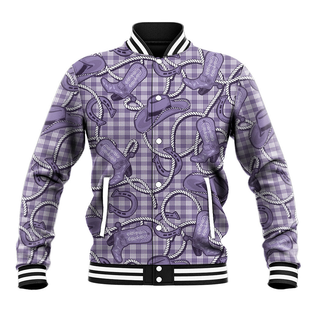 Purple Hawaii Palaka Cowboy Baseball Jacket Hawaiian Paniolo Festival Spirit LT19 Unisex Purple - Polynesian Pride