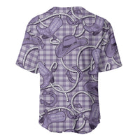 Purple Hawaii Palaka Cowboy Baseball Jersey Hawaiian Paniolo Festival Spirit LT19 - Polynesian Pride