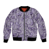 Purple Hawaii Palaka Cowboy Bomber Jacket Hawaiian Paniolo Festival Spirit LT19 Unisex Purple - Polynesian Pride