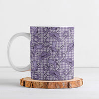 Purple Hawaii Palaka Cowboy Ceramic Mug Hawaiian Paniolo Festival Spirit LT19 Purple - Polynesian Pride