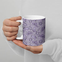 Purple Hawaii Palaka Cowboy Ceramic Mug Hawaiian Paniolo Festival Spirit LT19 - Polynesian Pride