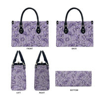 Purple Hawaii Palaka Cowboy Leather Bag Hawaiian Paniolo Festival Spirit LT19 - Polynesian Pride