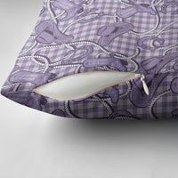 Purple Hawaii Palaka Cowboy Pillow Cover Hawaiian Paniolo Festival Spirit LT19 - Polynesian Pride