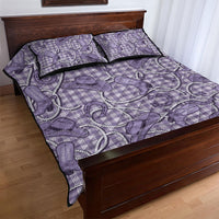 Purple Hawaii Palaka Cowboy Quilt Bed Set Hawaiian Paniolo Festival Spirit LT19 - Polynesian Pride