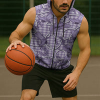 Purple Hawaii Palaka Cowboy Sleeveless Zip Hoodie Hawaiian Paniolo Festival Spirit LT19 - Polynesian Pride
