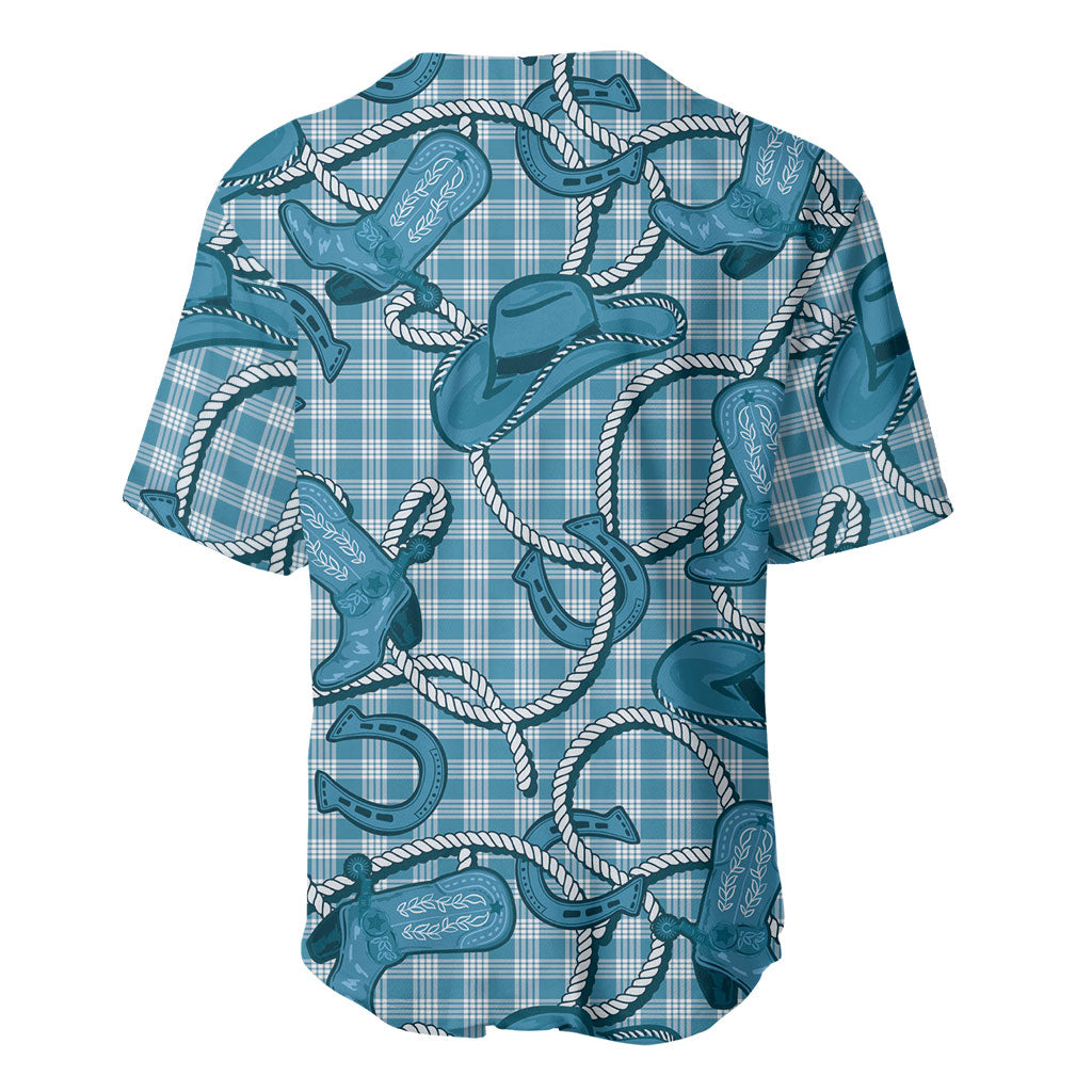 Blue Hawaii Palaka Cowboy Baseball Jersey Hawaiian Paniolo Festival Spirit LT19 - Polynesian Pride