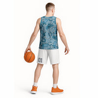 Blue Hawaii Palaka Cowboy Basketball Jersey Hawaiian Paniolo Festival Spirit LT19 - Polynesian Pride