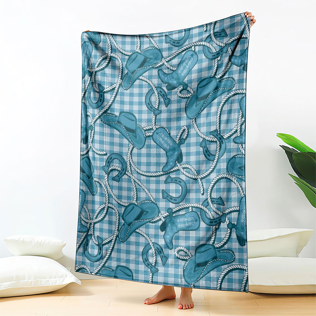 Blue Hawaii Palaka Cowboy Blanket Hawaiian Paniolo Festival Spirit LT19 - Polynesian Pride