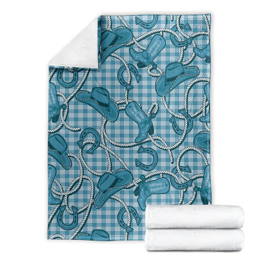 Blue Hawaii Palaka Cowboy Blanket Hawaiian Paniolo Festival Spirit LT19 - Polynesian Pride
