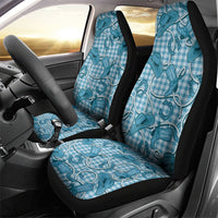 Blue Hawaii Palaka Cowboy Car Seat Cover Hawaiian Paniolo Festival Spirit LT19 - Polynesian Pride
