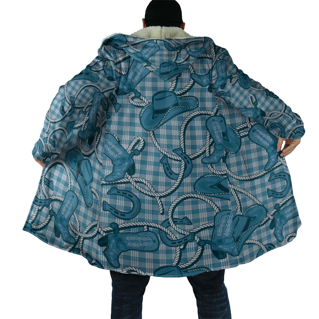 Blue Hawaii Palaka Cowboy Cloak Hawaiian Paniolo Festival Spirit LT19 - Polynesian Pride