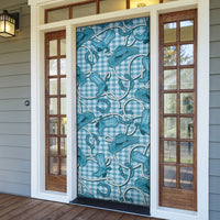 Blue Hawaii Palaka Cowboy Door Cover Hawaiian Paniolo Festival Spirit LT19 - Polynesian Pride