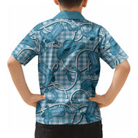 Blue Hawaii Palaka Cowboy Kid Hawaiian Shirt Hawaiian Paniolo Festival Spirit LT19 - Polynesian Pride