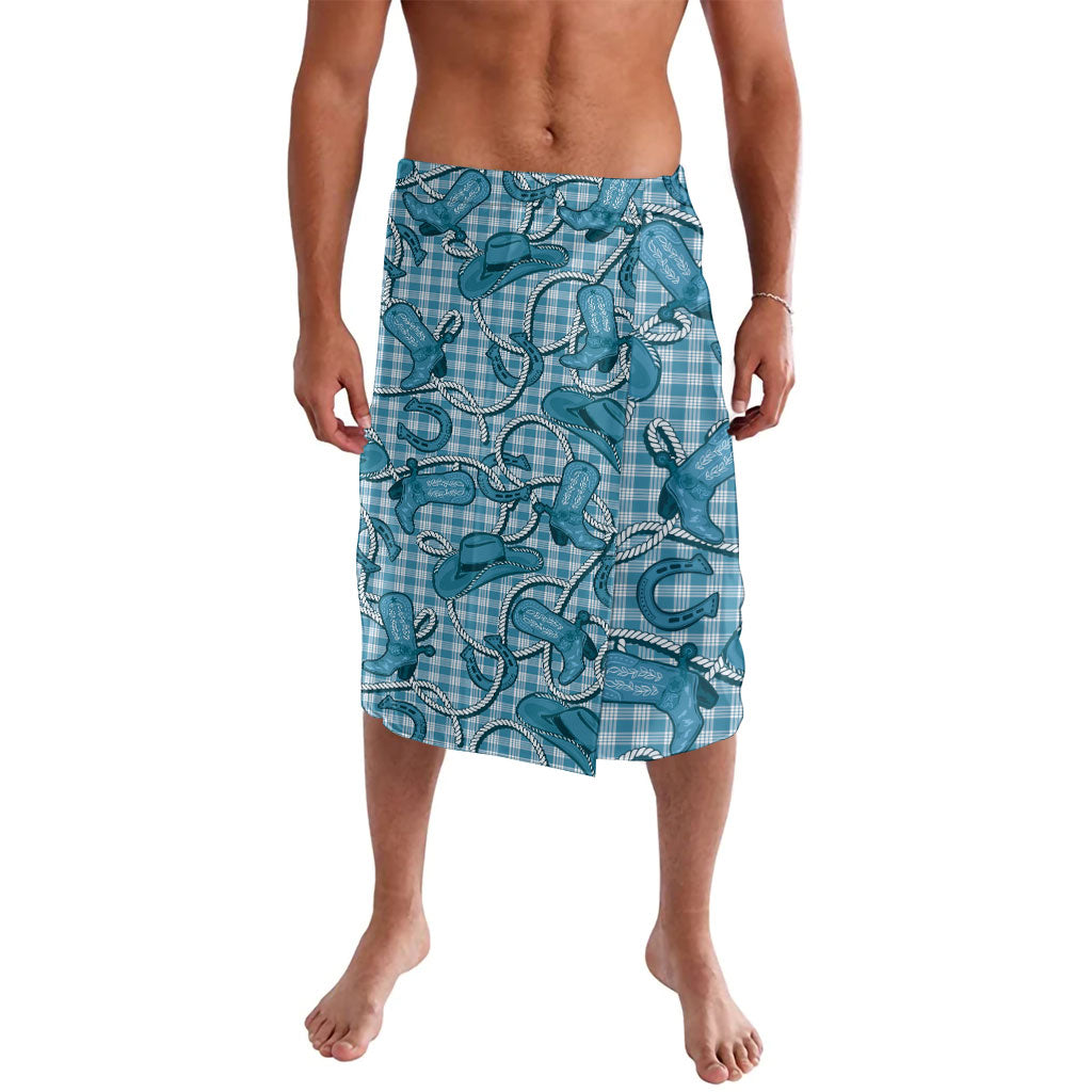 Blue Hawaii Palaka Cowboy Lavalava Hawaiian Paniolo Festival Spirit LT19 Blue - Polynesian Pride