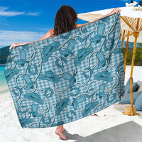 Blue Hawaii Palaka Cowboy Sarong Hawaiian Paniolo Festival Spirit LT19 One Size 44 x 66 inches Blue - Polynesian Pride