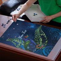 New Zealand Takahe Personalised Puzzle Silver Fern Galaxy Polynesian Pattern