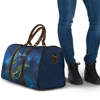New Zealand Takahe Personalised Travel Bag Silver Fern Galaxy Polynesian Pattern
