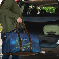 New Zealand Takahe Personalised Travel Bag Silver Fern Galaxy Polynesian Pattern