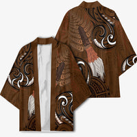 New Zealand Taiaha Kimono Maori Weapon Silver Fern Maori Pattern