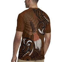 New Zealand Taiaha Rugby Jersey Maori Weapon Silver Fern Maori Pattern
