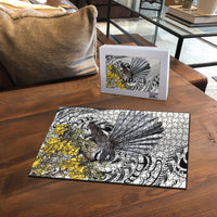 New Zealand Fantail Bird Puzzle Maori Piwakawaka Kowhai Maori Pattern