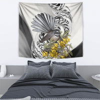 New Zealand Fantail Bird Tapestry Maori Piwakawaka Kowhai Maori Pattern
