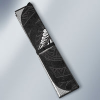 New Zealand Weka Personalised Auto Sun Shade Aotearoa Hen Silver Fern Maori Pattern