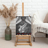 New Zealand Weka Personalised Canvas Wall Art Aotearoa Hen Silver Fern Maori Pattern