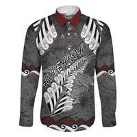 New Zealand Weka Personalised Family Matching Long Sleeve Bodycon Dress and Hawaiian Shirt Aotearoa Hen Silver Fern Maori Pattern