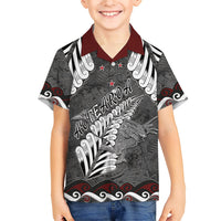 New Zealand Weka Personalised Family Matching Mermaid Dress and Hawaiian Shirt Aotearoa Hen Silver Fern Maori Pattern